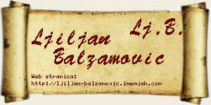 Ljiljan Balzamović vizit kartica